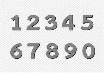 Numbers set. illustration