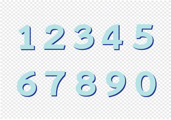 Numbers set. illustration