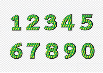 Numbers set. illustration