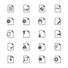 Document flat icons
