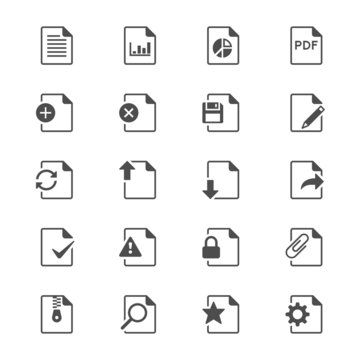 Document flat icons