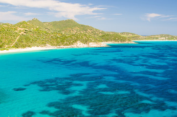 Fototapeta na wymiar South coast of Sardinia Island, Italy