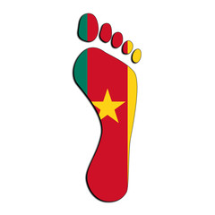 Naklejka na ściany i meble Cameroon footprint