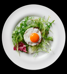 Beef tartar with fried egg
