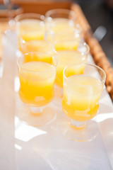 Glasses of orange juice