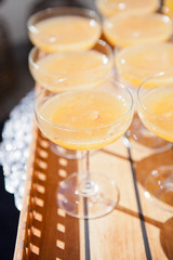 Glasses of orange juice