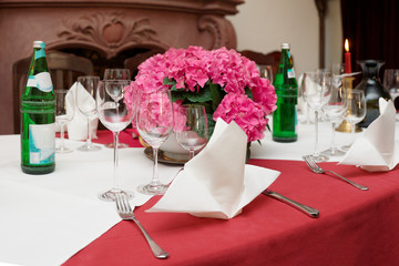 Boquet on arranged table