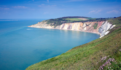 Fototapeta na wymiar Alum Bay Isle of Wight by the Needles