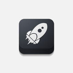 square button: rocket