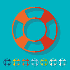 Flat design: lifebuoy