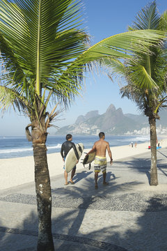Brazilian Surfers Ipanema Beach Rio de Janeiro