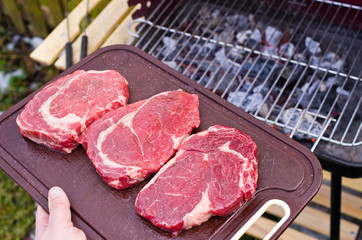 Grilling beef steaks