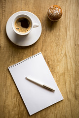 Obraz na płótnie Canvas table with coffee cup