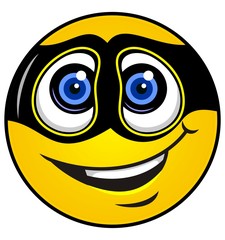 smiley with mask