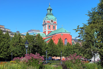 Fototapeta na wymiar Saint James's Church in Stockholm, Sweden