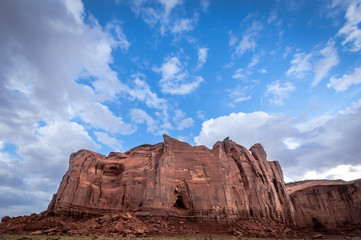 Fototapeta na wymiar Monument valley big rock horizontal