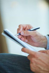 businessman with notebook