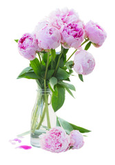 bouquet of pink peonies
