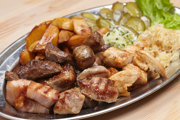 meat with cabbage and potatoes