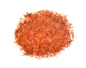 Naklejka premium Indian saffron isolated white background