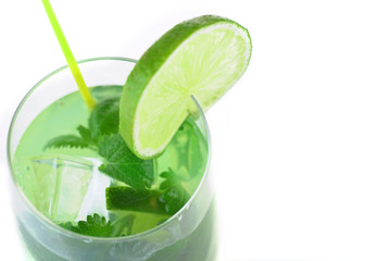 cocktail into glass