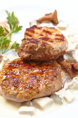 steak with sauce