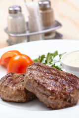 steak with sauce