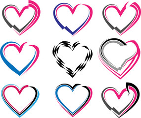 Love Heart Tribal tattoo Design