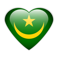 Mauritania flag button.