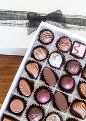 chocoalte box with bow