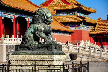 De verboden stad, wereld historisch erfgoed, Peking China.