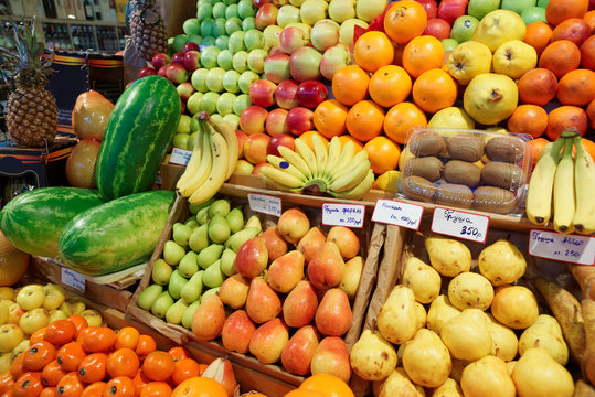 Fruits on a farm market