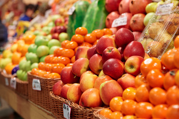 Fruits on a farm market