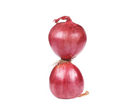 Two red onions.