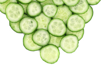 Fresh crispy cucumber closeup.