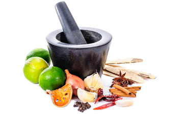 Stone mortar and pestle