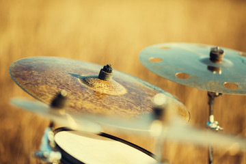 Close up ride cymbal