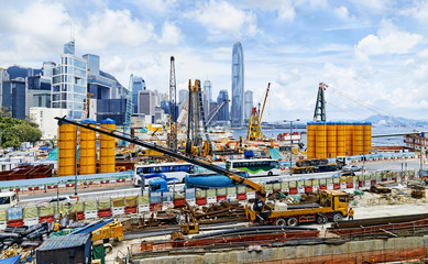 Construction site in Hong Kong