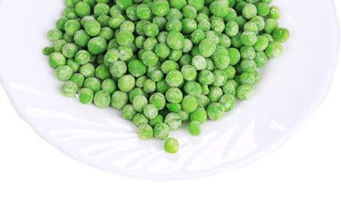 Frozen green peas.