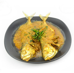 mackerel fish fillet in dry red curry-Tahi food