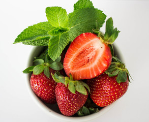 strawberry and mint
