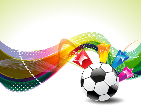 Colorfull Football Background With Stars