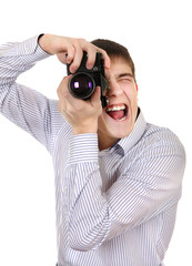 Teenager with Photo Camera