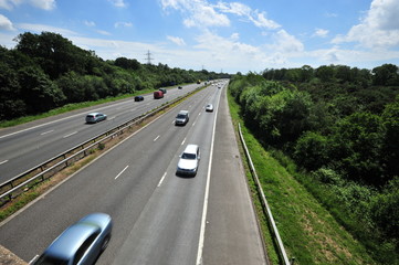 M23 Motorway near Gatwick airport 9 June 2013
