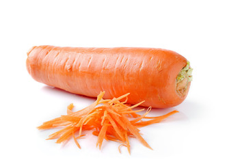 Fresh carrot isolated on white background