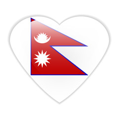 Nepal flag button.