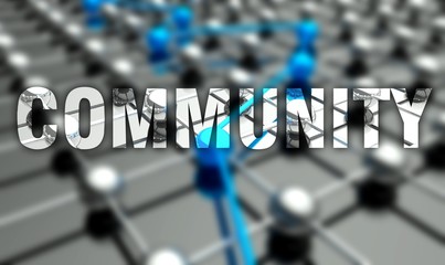 Community concept, network background