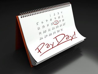 Pay day important, calendar concept