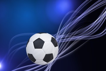 Naklejka premium Composite image of black and white football