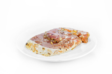 Pork steak with black pepper